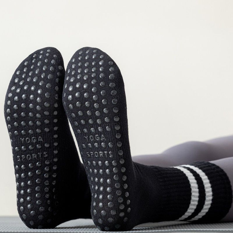3-Pack Coffee color Anti-Slip Yoga Socks - Grippy Non-Slip Pilates Dance Fitness Socks for Women