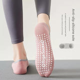 3-Pack Black Anti-Slip Yoga Socks - Grippy Pilates Dance Fitness Socks with Silicone Grip for Women