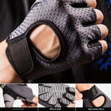 Black Half Finger Fitness Gloves - Anti-Slip Breathable Gym Training Gloves for Weightlifting Cycling(Size:XL) - 45-Degree Angle