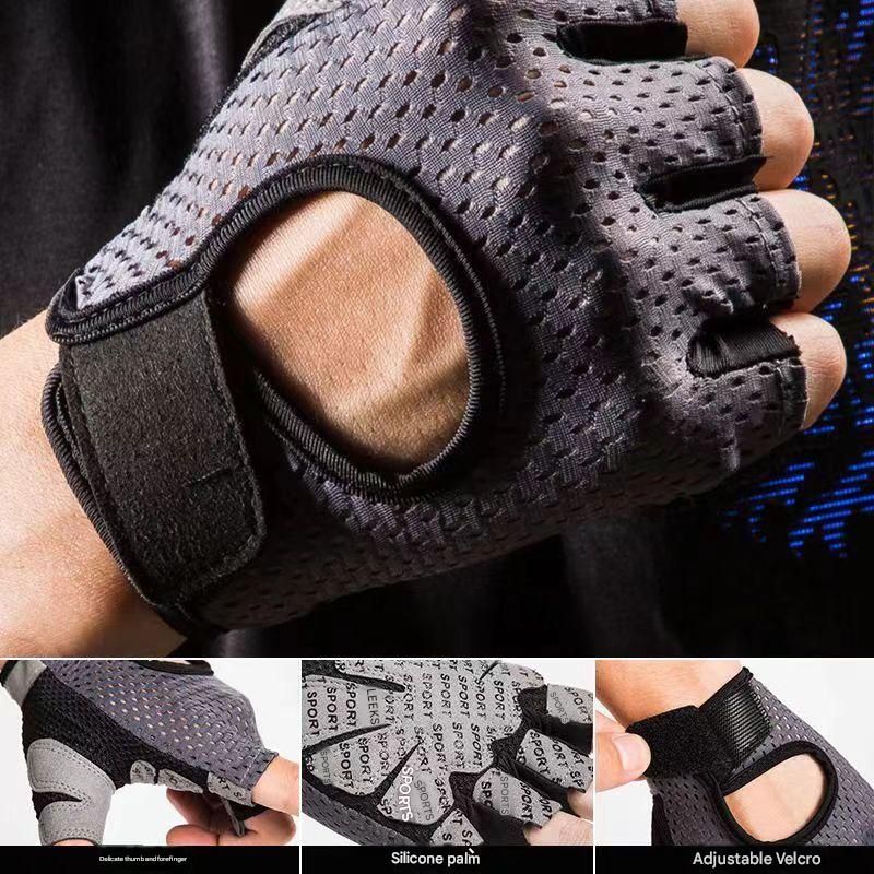 Pink Half Finger Fitness Gloves - Anti-Slip Breathable Gym Training Gloves for Weightlifting Cycling(Size:S)