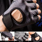 Pink Half Finger Fitness Gloves - Anti-Slip Breathable Gym Training Gloves for Weightlifting Cycling(Size:L)