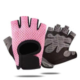 Pink Half Finger Fitness Gloves - Anti-Slip Breathable Gym Training Gloves for Weightlifting Cycling(Size:XL)