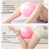 Purple Anti-Burst Yoga Exercise Ball with Manual Hand Pump - 25cm Thickened Stability Ball for Pilates Core Training Fitness