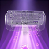 White Wireless USB Rechargeable Mite Vacuum Remover with UV Light - Handheld Anti-Mite Vacuum for Mattress Pillow Sofa - Top-Down View