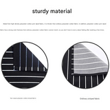 2-Pack Striped Adjustable Apron - Cross-Neck Bib Work Apron for Restaurant Catering Gardening(Gray fine stripes + black thick stripes) - Front View