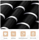 2-Pack Striped Adjustable Apron - Cross-Neck Bib Work Apron for Restaurant Catering Gardening(black thick stripes)