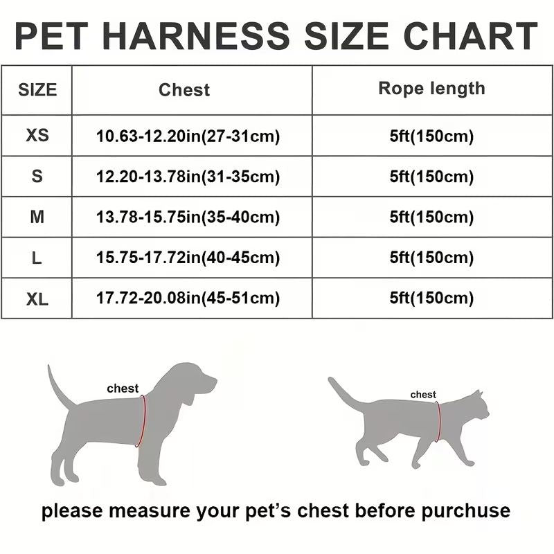 Rose red Breathable Dog Harness and Leash Set - Adjustable Reflective Pet Vest with Swivel Clip(Size: M)