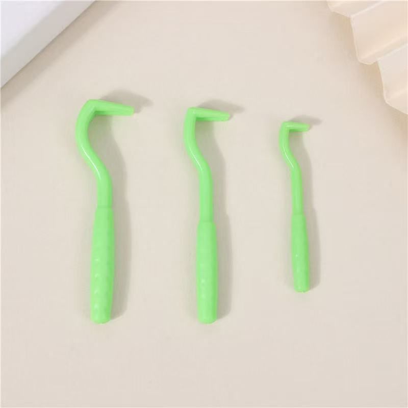 2-Pack Dark green Pet Tick Remover Tool Set - Small Medium Large Flea and Tick Hook Removers