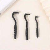 2-Pack Black Pet Tick Remover Tool Set - Small Medium Large Flea and Tick Hook Removers