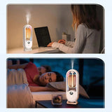White Smart Aromatherapy Diffuser - Ultrasonic Mist Air Freshener with LED Light and Wall Mount - Top-Down View