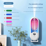 White Smart Aromatherapy Diffuser - Ultrasonic Mist Air Freshener with LED Light and Wall Mount - Rear View