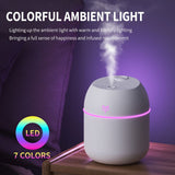 Green Mini USB Humidifier Large Mist - Desktop Ultrasonic Air Humidifier with Colorful LED Light - Side View