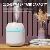Green Mini USB Humidifier Large Mist - Desktop Ultrasonic Air Humidifier with Colorful LED Light