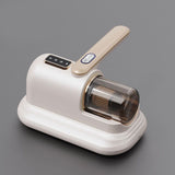 Pearl White Wireless Mite Vacuum Cleaner with UV Light - High Suction Handheld Bed Dust Mite Remover