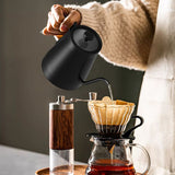 Black Gooseneck Electric Kettle with Temperature Control - 0.8L Smart Pour Over Coffee Kettle - Side View