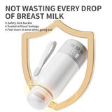 White Portable Constant Temperature Electric Water Cup 450ml 100W Rechargeable Baby Formula Maker with 316 Stainless Steel - Top-Down View