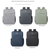 Blue Large Capacity Airbag Backpack Multi-Compartment Laptop Backpack Travel Business Bag - Extra Image