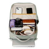 Grey Large Capacity Airbag Backpack Multi-Compartment Laptop Backpack Travel Business Bag - Side View