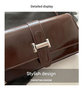 Red French Chic Baguette Shoulder Bag Women’s Minimalist Crossbody Bag with Premium Feel