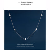 Gold Lucky Four Leaf Clover Necklace Women Delicate Clavicle Chain Sparkling Zirconia Charm Necklace Gift for Her