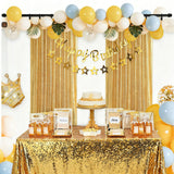 Gold Sequin Backdrop Curtain Party Wedding Photo Booth Background Panel 8FT x 2FT