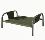 Green Raised Pet Bed for Medium Dogs Cats Elevated Breathable Dog Cot Washable Anti-Moisture Pet Cot 50x40x20cm