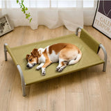 Green Raised Pet Bed for Medium Dogs Cats Elevated Breathable Dog Cot Washable Anti-Moisture Pet Cot 50x40x20cm - 45-Degree Angle