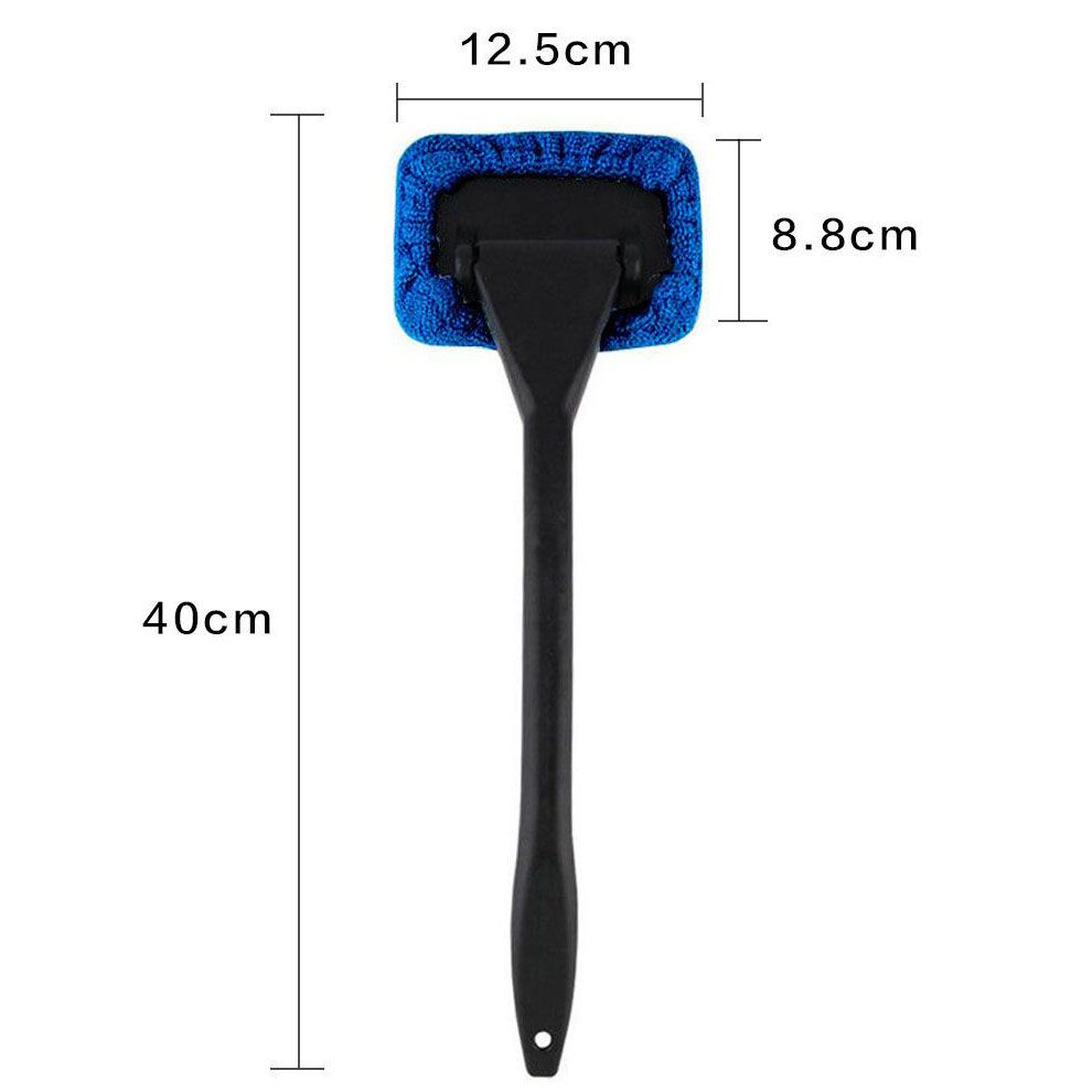 3-Piece Green Car Windshield Cleaning Brush Set Microfiber Defogging Wiper Tool Window Glass Cleaner
