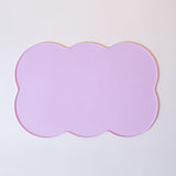 3-Piece Purple Silicone Placemat Set Cloud Shape Non-Slip Heat Resistant Kids Dining Mat
