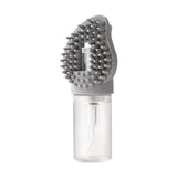 Grey Pet Shampoo Brush Silicone Foaming Massage Comb Dog Cat Bathing Grooming Tool
