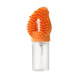 Orange Pet Shampoo Brush Silicone Foaming Massage Comb Dog Cat Bathing Grooming Tool