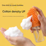 Yellow Pet Shampoo Brush Silicone Foaming Massage Comb Dog Cat Bathing Grooming Tool