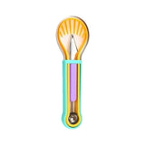 2-Piece Fruit Carving Tool Set Melon Baller Scoop Knife Stainless Steel(Blue, yellow and purple)