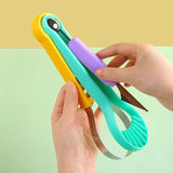2-Piece Fruit Carving Tool Set Melon Baller Scoop Knife Stainless Steel(Green)