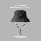 Grey Packable Bucket Hat Unisex Wide Brim Foldable Sun Protection Hiking Travel Cap