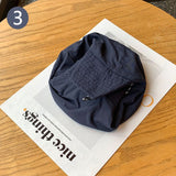 Grey Packable Bucket Hat Unisex Wide Brim Foldable Sun Protection Hiking Travel Cap - Top-Down View