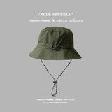 Army green Packable Bucket Hat Unisex Wide Brim Foldable Sun Protection Hiking Travel Cap