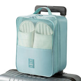 Light blue Travel Shoe Bag Portable Luggage Organizer Waterproof Dustproof Shoe Pouch