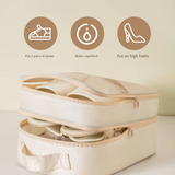 Light blue Travel Shoe Bag Portable Luggage Organizer Waterproof Dustproof Shoe Pouch - 45-Degree Angle