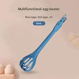 Blue  2-Piece 3-in-1 Multi-Functional Egg Whisk & Food Tongs Set