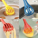 Blue  2-Piece 3-in-1 Multi-Functional Egg Whisk & Food Tongs Set