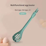 Green  2-Piece 3-in-1 Multi-Functional Egg Whisk & Food Tongs Set