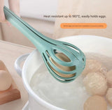 Green  2-Piece 3-in-1 Multi-Functional Egg Whisk & Food Tongs Set