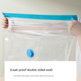 Vacuum Compression Storage Bags 6 Piece Set with Hand Pump for Clothes Bedding Travel - Side View