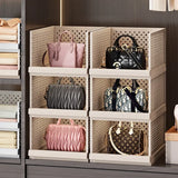 White Wardrobe Storage Organizers 2 Piece Set High & Low Pull-Out Drawer Style for Clothes - Side View