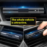 Red Mini Car Air Vent Perfume Freshener with 6 Scent Refills Aluminum Alloy Aromatherapy - Top-Down View