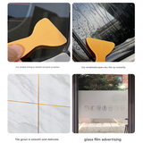 2 Piece Car Vinyl Wrap Squeegee Set - Plastic Application Scrapers for Smooth Film Installation - Top-Down View