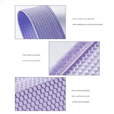 Purple 3-Layer + 4-Layer Hanging Mesh Storage Bag Set for Balls Toys and Sports Gear - Side View