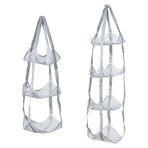 Grey 3-Layer + 4-Layer Hanging Mesh Storage Bag Set for Balls Toys and Sports Gear