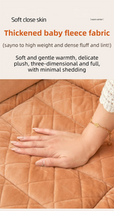 Khaki Premium Quilted Plush Integrated Seat Cushion & Backrest – Thickened Lumbar Support Pad with Detachable Armrests, Secure Buckle and Washable Cover for Office Chair Long Sitting - Front View